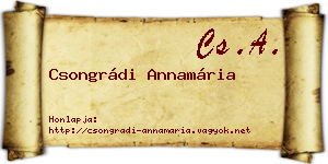 Csongrádi Annamária névjegykártya