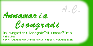 annamaria csongradi business card